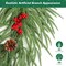 9FT Christmas Garland Prelit Faux Decorations, Realistic Green Norfolk Pine Garland